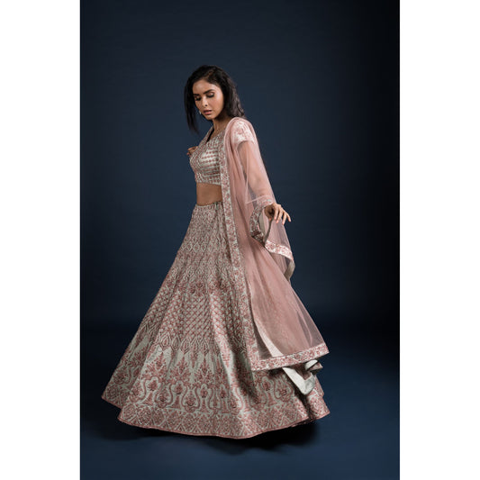 Copper Ice Lehenga Set